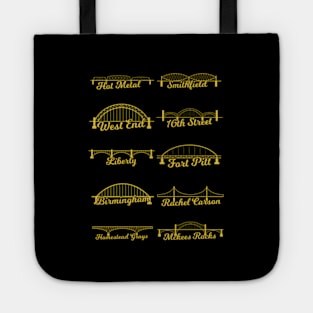 Sl City Of Pittsburgh Bridges 412 Black And Tote