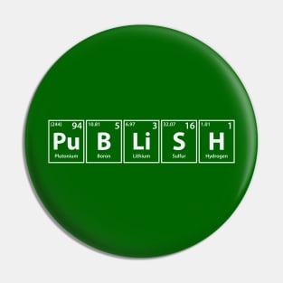 Publish (Pu-B-Li-S-H) Periodic Elements Spelling Pin