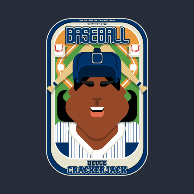 Baseball Blue Pinstripes - Deuce Crackerjack - Aretha version by Boxedspapercrafts