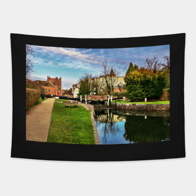 Town Lock Newbury On The Kennet and Avon Tapestry by IanWL