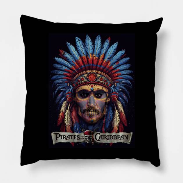 Pirate skull Pillow by SAN ART STUDIO 