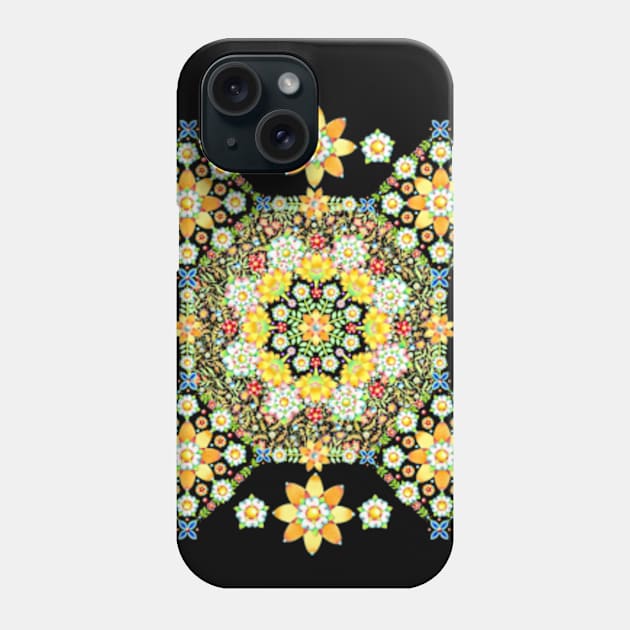 Folkloric Maximalist Flower Crown Phone Case by PatriciaSheaArt