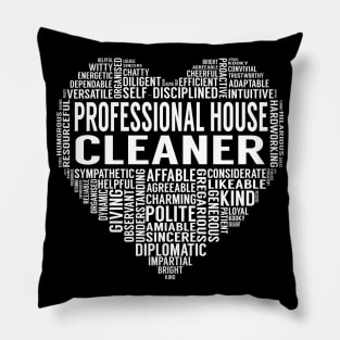 Professional House Cleaner Heart Pillow