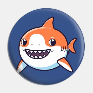 Baby orange shark, cartoon Pin