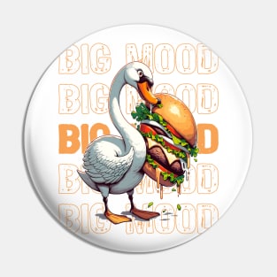 Big Mood Big Food, Swan Craving a Giant Burger Pin