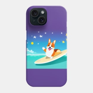 Surfing Corgi Dog Phone Case