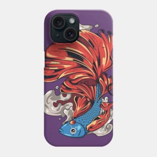 Blue and orange fish Phone Case