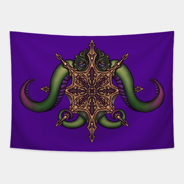 Lovecraftian Design Tapestry by danfeldmeier