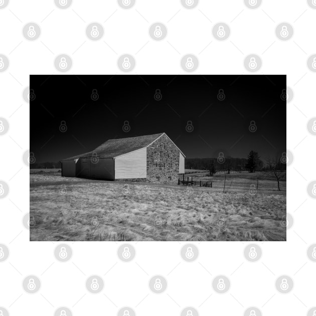 McPherson's Barn in Black and White by Enzwell