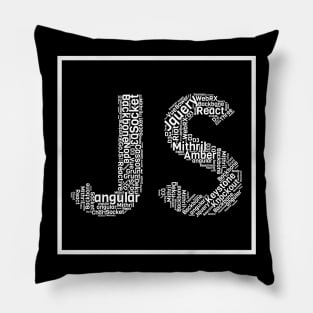 JS logo Wordcloud Tee Pillow