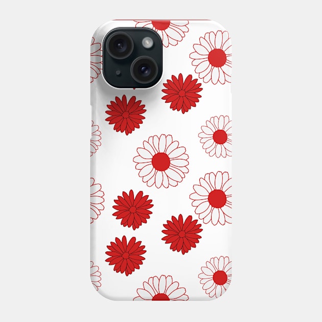 Red Daisies Pattern Phone Case by aybe7elf