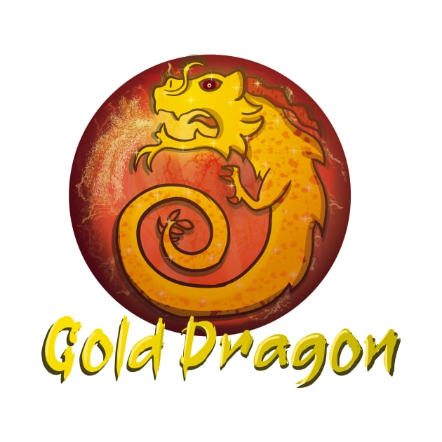 Gold Dragon by PorinArt
