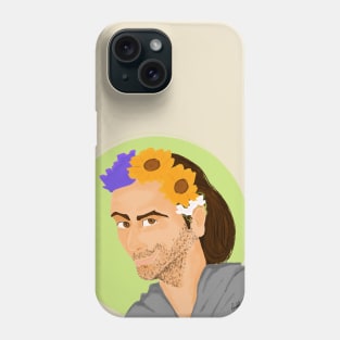 David Tennant wearing a flower crown Phone Case