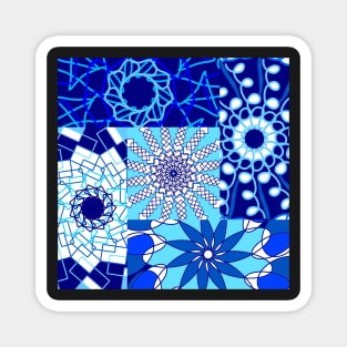 Collage of blue ornaments Magnet
