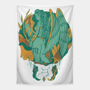 Mountain Green Virgo Beauty Tapestry