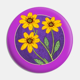 SHOWY GROWY Chocolate Flower Pin