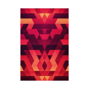 Abstract red geometric triangle texture pattern design (Digital Futrure - Hipster / Fashion) T-Shirt