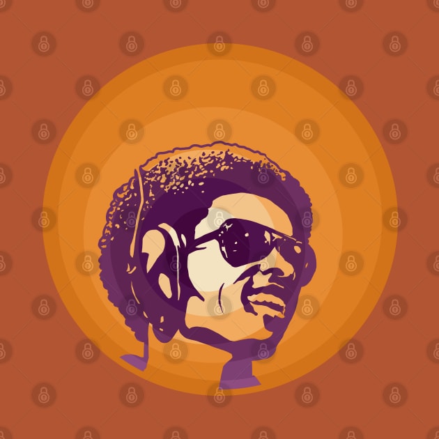 Stevie Wonder (Orange/Purple) by PlaidDesign