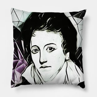 Percy Bysshe Shelley Black And White Portrait | Percy Bysshe Shelley Artwork 3 Pillow