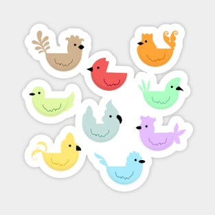 Pastel Birds Magnet