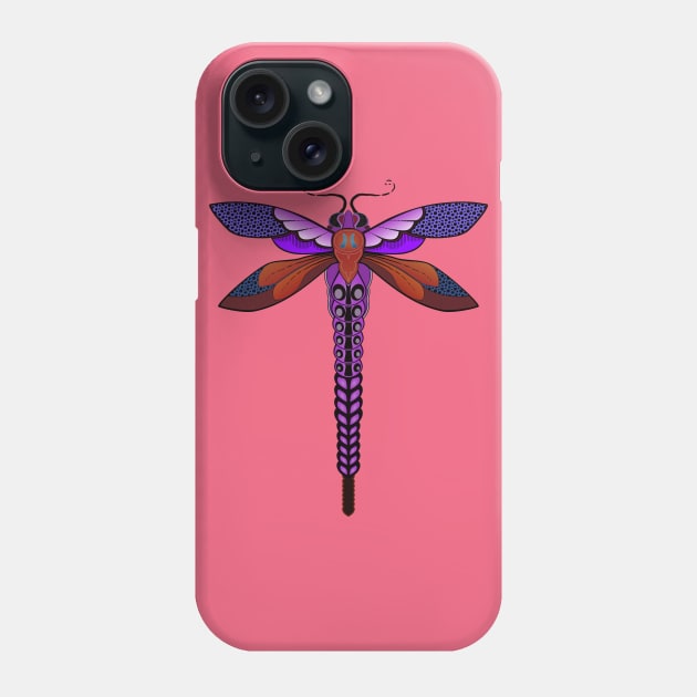 Purple Dragonfly Phone Case by SunGraphicsLab