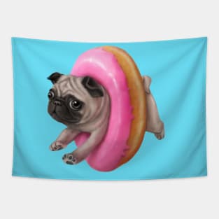 Donut Pug Tapestry