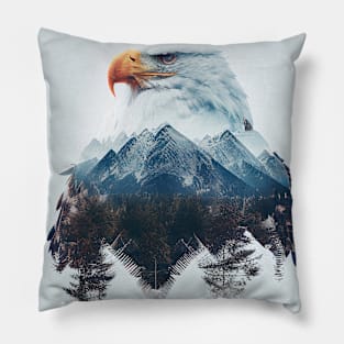 Eagle Nature Outdoor Imagine Wild Free Pillow