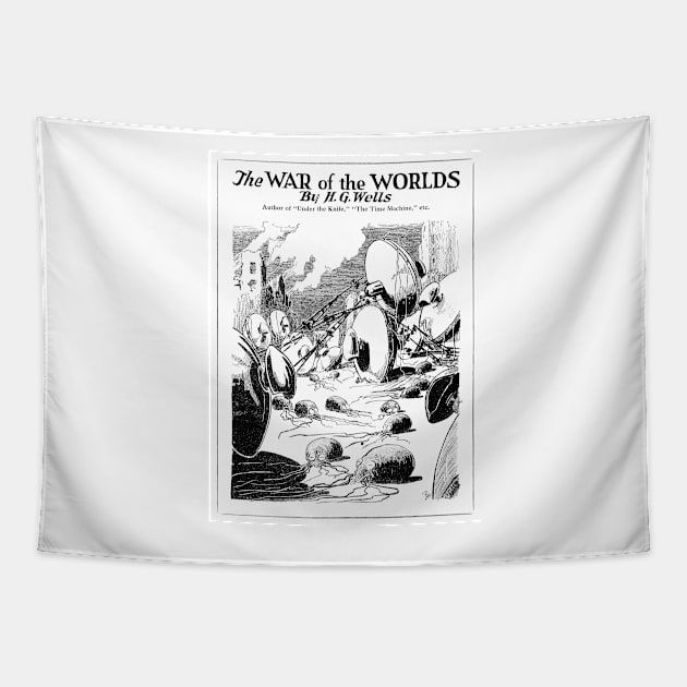 1920's War Of The Worlds Illustration Tapestry by ArtShare