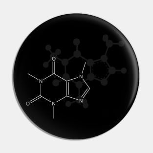 Caffeine Molecule Pin