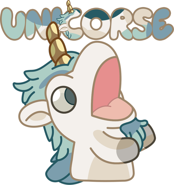 Unicorse is the cheekiest Kids T-Shirt by KOMIKRUKII