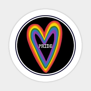 pride heart rainbow Magnet