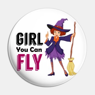 Girl You Can Fly Pin