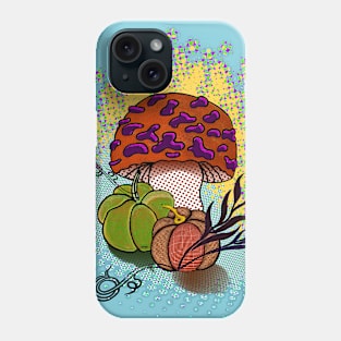 Abstraction. Mushroom and pumpkins. Phone Case