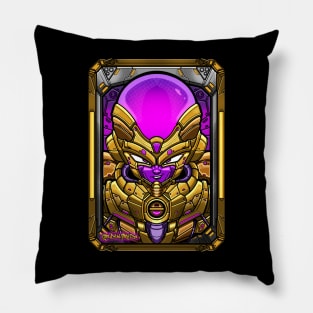 Golden frieza cyberpunk Pillow