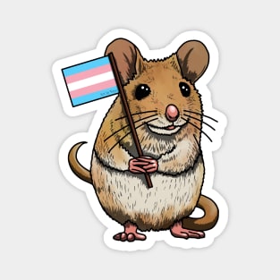 Mouse With Trans Flag Magnet