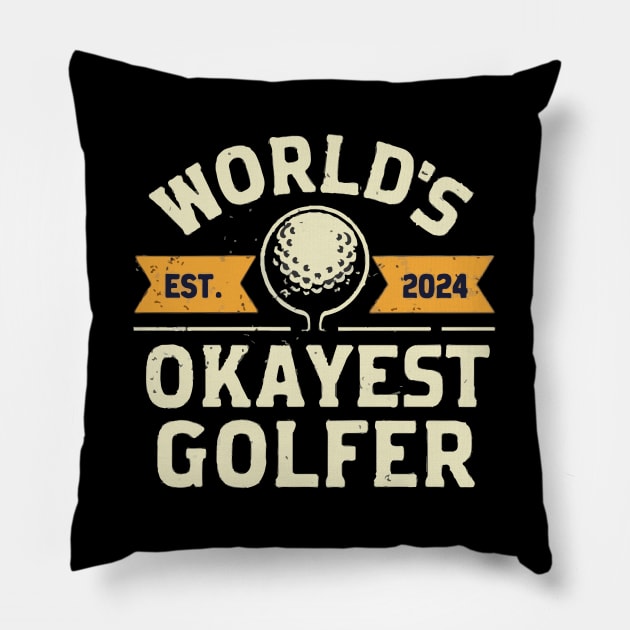 Worlds Okayest Golfer Pillow by Coolthings