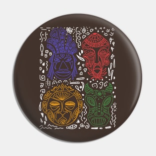 African Tribal Patterns Pin