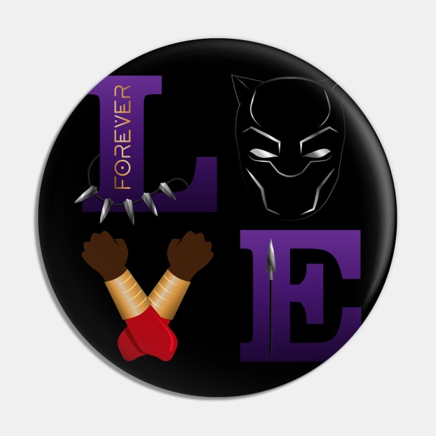 LOVE Black Panther Pin by designedbygeeks