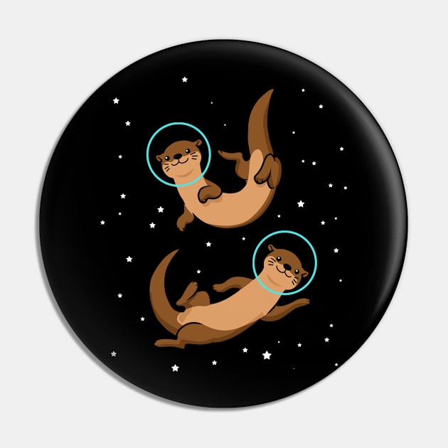 Otter Astronaut Gift Kids Otter Gift Women Space Sea Otter Pin by PomegranatePower