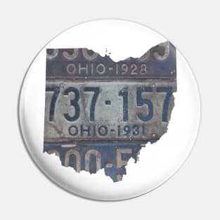 Vintage Ohio License Plates Pin