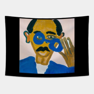 Man with blue glasses Tapestry