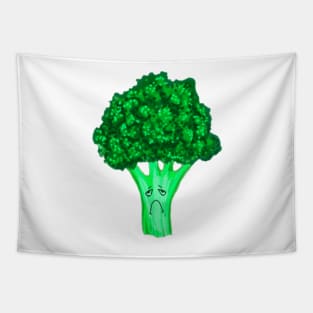 Sad Broccoli Original New School Funny Art Tapestry