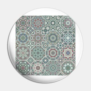 Octagonal Oriental and ethnic motifs in patterns. Pin