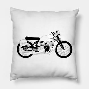 Vincent Black Lightning Black Outline Pillow