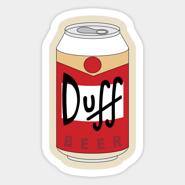 Duff Beer Duff Beer Simpsons Aufkleber Teepublic De