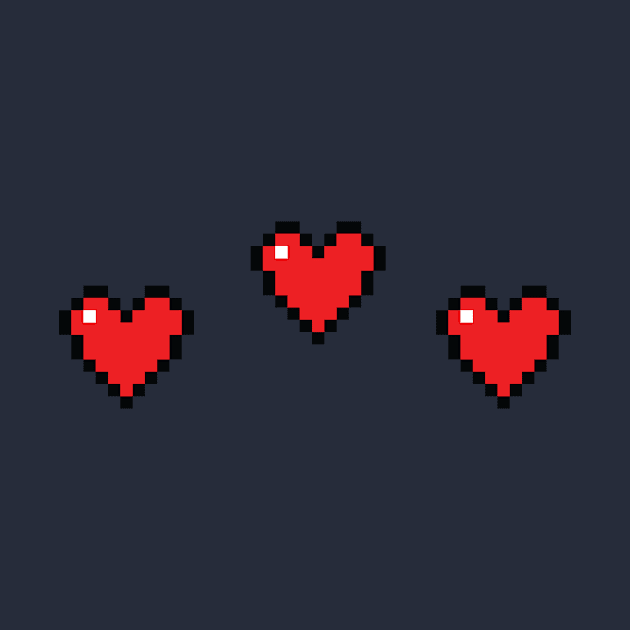 Retro Life Bar - 3 Hearts by Scipio