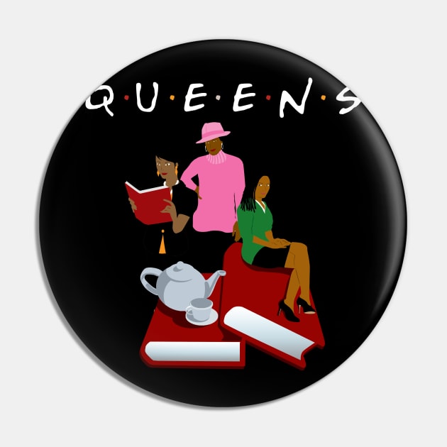 Queens Melanin African American Black Women Pin by Just Another Shirt