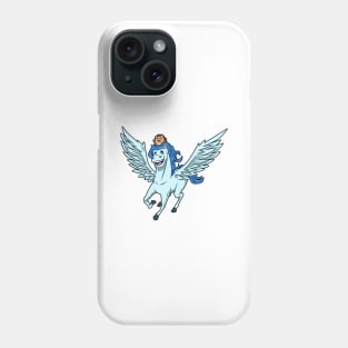 Little hedgehog riding Pegasus Phone Case