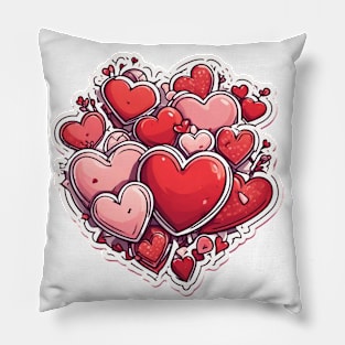 Heart Beats Sticker Pillow