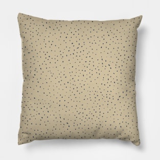 Pencil Dots - blue & beige Pillow